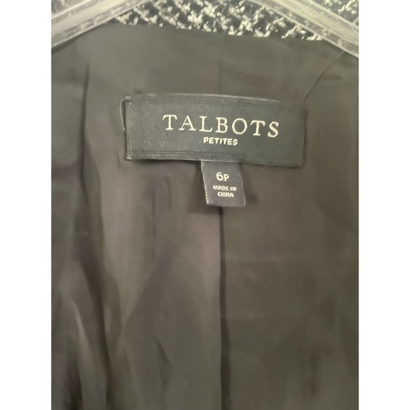 Talbots Tweed Blazer size 6P  Petite Black Tweed - Picture 2 of 3